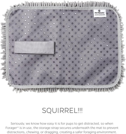 Pet Parents Forager Slow Feeder Dog Bowl & Snuffle Mat - SoftSnout, Non-Slip Backing (Forest 12")