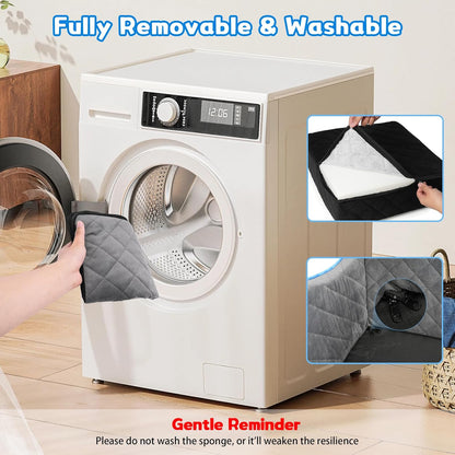 Elevated Dog Car Seat, Booster Car Seat for Small/Medium Sized Dog Fits in Front/Back Seat, 6 Inch Memory Foam, 3 Storage Pockets & 3 Safety Belts, Detachable Washable Puppy Carrier for Travel