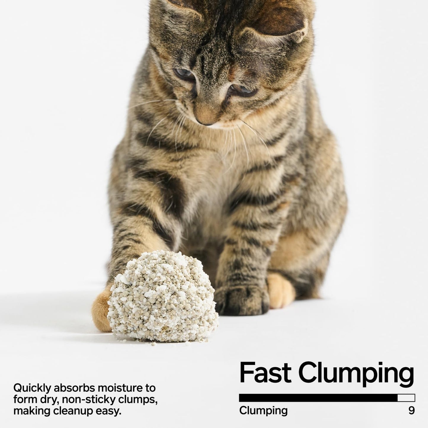 pidan Cassava Cat Litter with Bentonite Litter,clumping,Odor Control,Natural Ingredients, Low Dust,Unscented,Ultra Absorbent and Fast Drying(5.3lb×4bags)