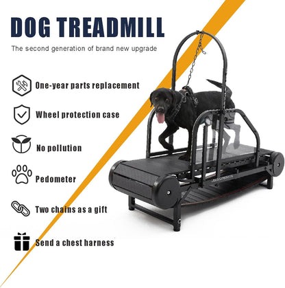 New Dog Treadmill for 2026, Non-Electric Treadmill for Dogs with Step Counter, Adjustable Incline & Brake, Dog Treadmills Suitable for Indoor and Outdoor, Supports Up to 300 lbs