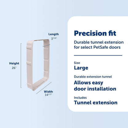 PetSafe Wall Tunnel Extension Electronic Pet Door, Large, White