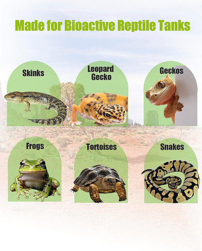 3Pcs 18"x18"Reptile Terrarium Substrate Barriers, Reptile Tank Accessories, Bioactive Terrarium Supplies for Frogs, Tarantula, Newts, Salamanders, Geckos, Skinks, Lizards, Snakes