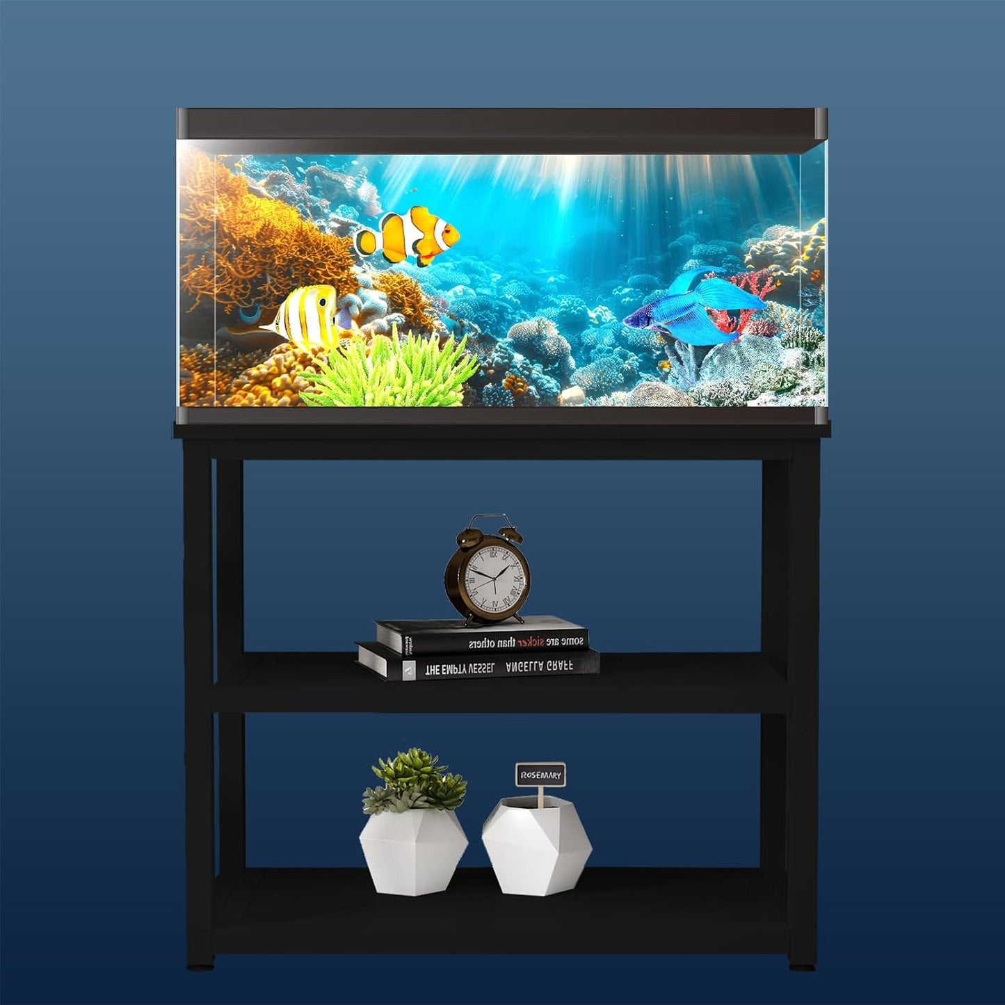 Aquarium Background, Ocean Fish Tank Background, Terrarium Background Cloth 27.6 x 11.8 inches