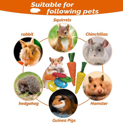 Toys for Rabbit Toys Bunny/Guinea Pig Toys,Bunny Chew Toys for Teeth, Natural Rabbit Toys Apple Wood,Handmade for Guinea Pig Hamster Rat Chinchilla Small Animals Teeth Grinding 20 Pack