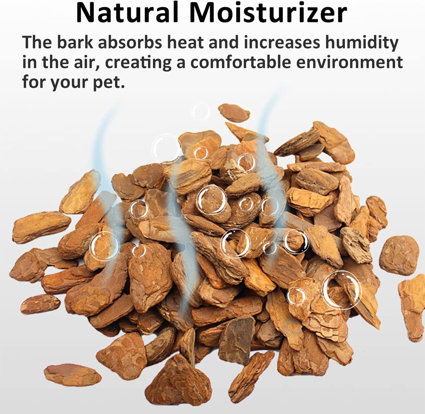 Hamiledyi 2PCS Reptile Feeding Box Snake Breeding Box Transparent Cage and Reptile Bark Bedding Tortoise Habitat Substrate Natural Terrarium Bark for Snake Spiders Bearded Dragons Hermit Crabs Geckos