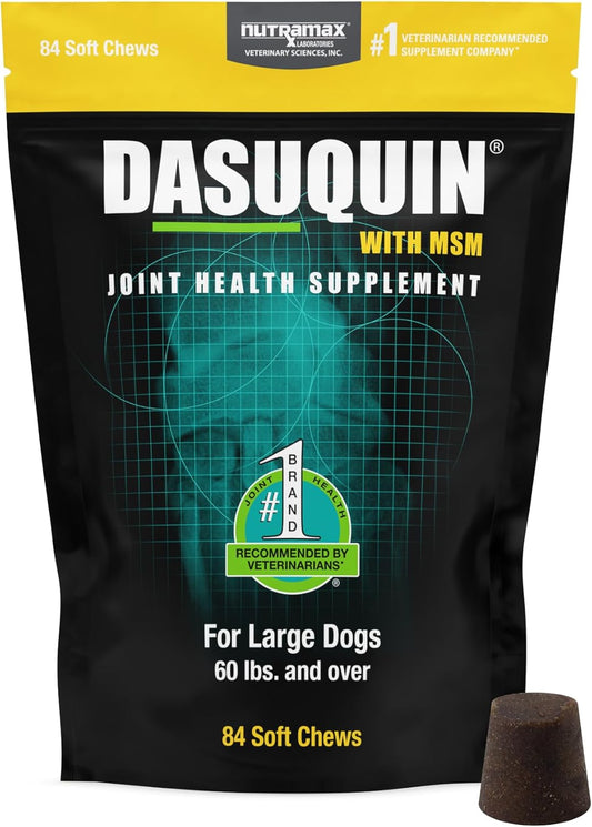 Nutramax Dasuquin for Large Dogs, Joint Health Supplement, Contains Glucosamine for Dogs, Plus Chondroitin, ASU, MSM and More, Supports Healthy Joints, Soft Chews, 84 Count