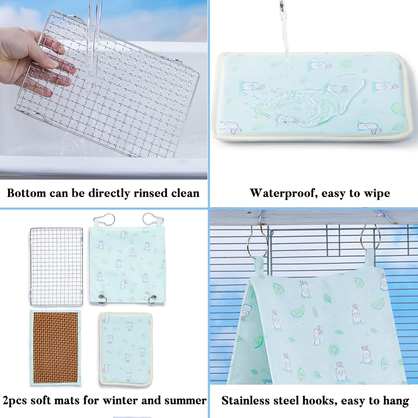 Bird Bed for Cage with Sturdy Bottom, Waterproof Bird Nest for Parakeet & Rocking Bird Perch Toy, Wooden Parrot Toys Training, Intelligence Bird Enrichment Toys for Cockatiels