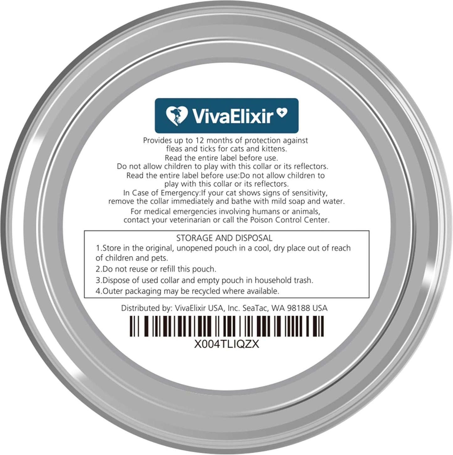 Flea and Tick Collar for Cats 2 Pack, 12 Months of Cat Flea Collar Protection 2 Collars Made with Premium Plant Based Essential Oil Waterproof and Natural Treatment Prevention Free Comb