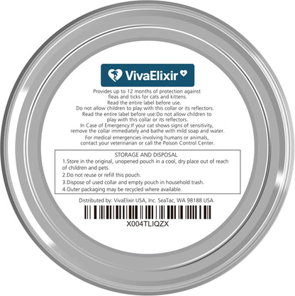 Flea and Tick Collar for Cats 2 Pack, 12 Months of Cat Flea Collar Protection 2 Collars Made with Premium Plant Based Essential Oil Waterproof and Natural Treatment Prevention Free Comb