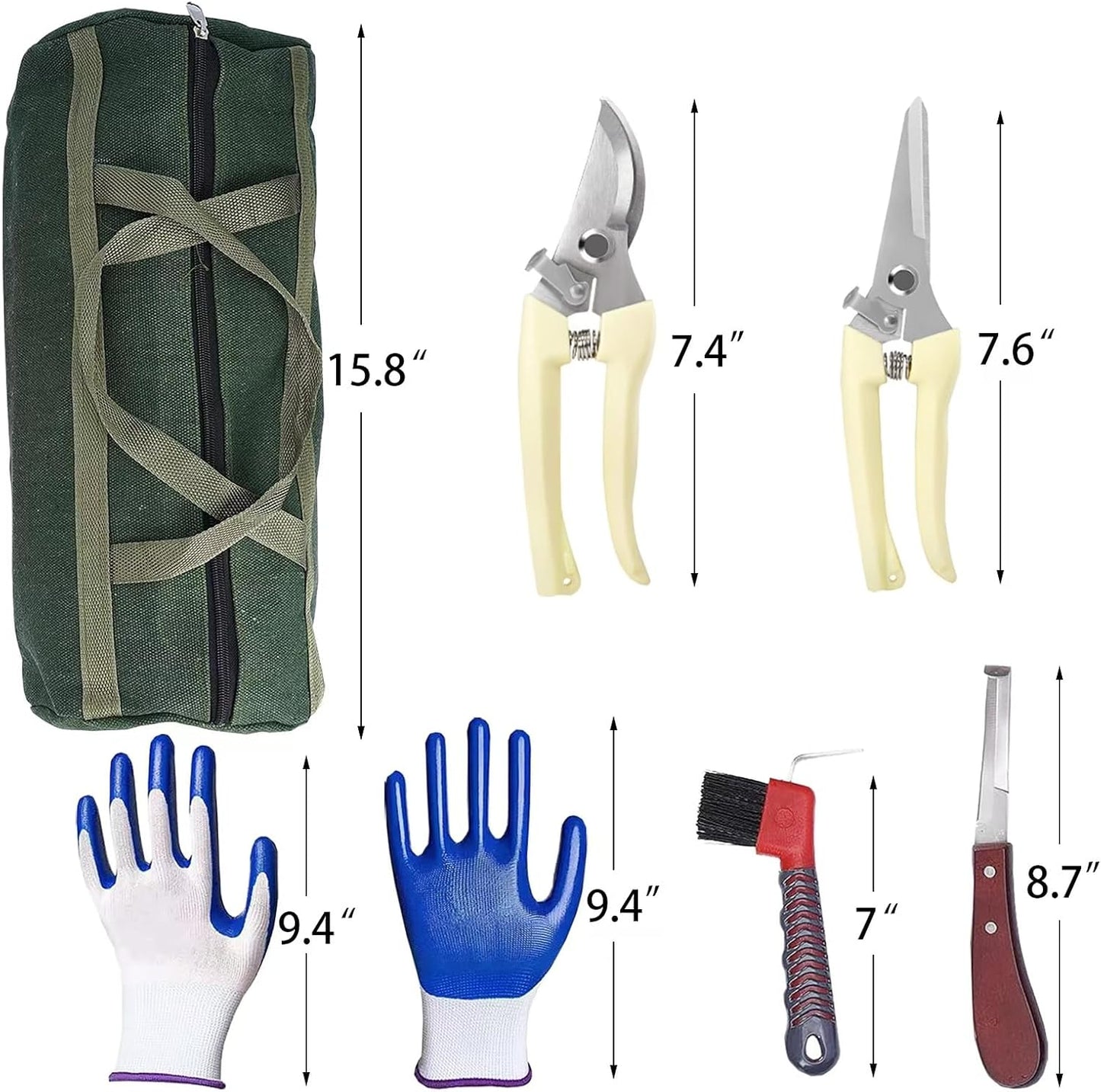 11pcs Farrier Tools Farrier kit Horse shoeing Tools Farrier Supplies Farrier Tools for Horses Cattle Sheep and Donkeys