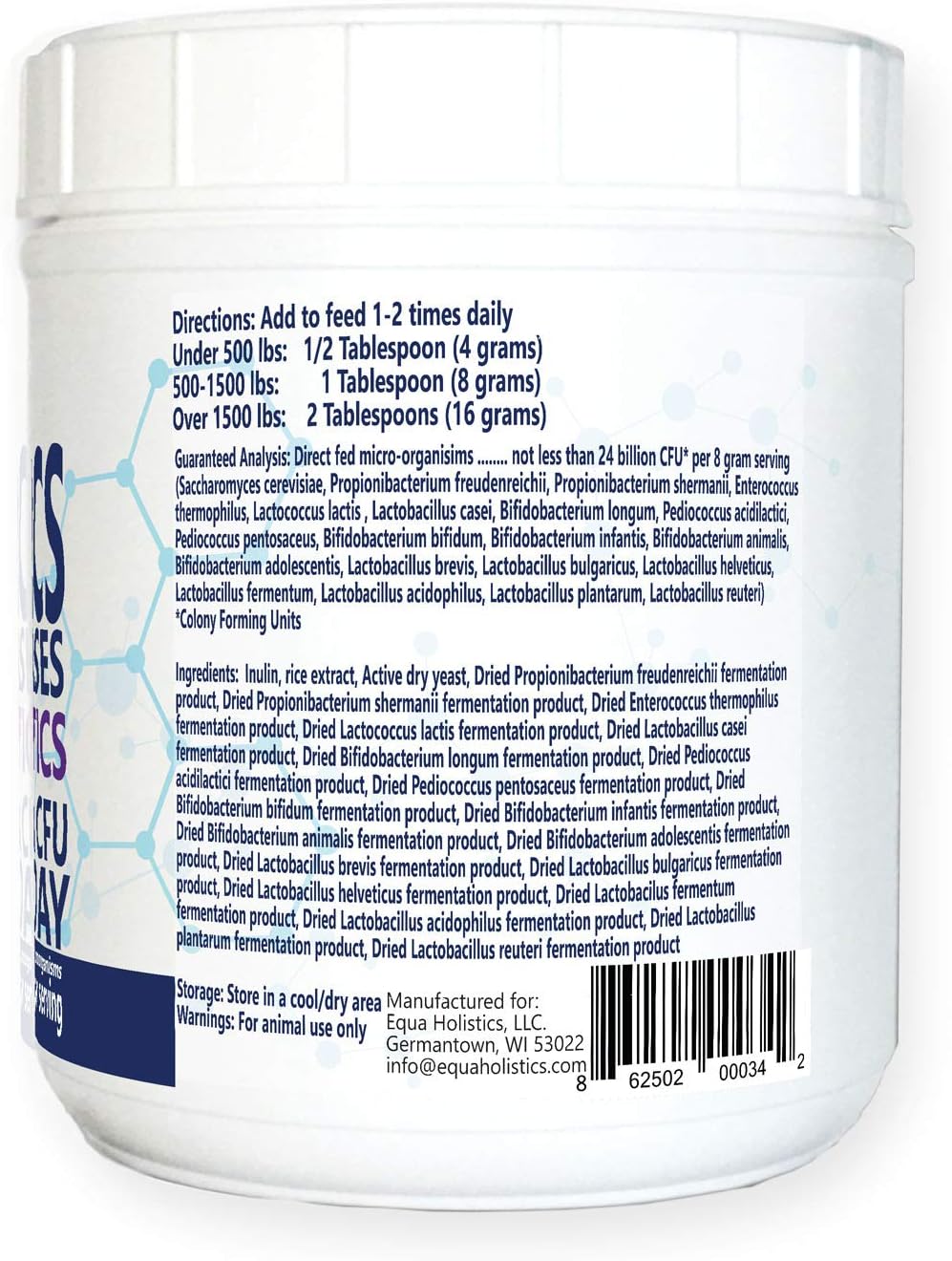 HealthyGut™ Probiotics for Horses Dietary Supplement, All-Natural Digestive System Maintenance Formula (90 Days)