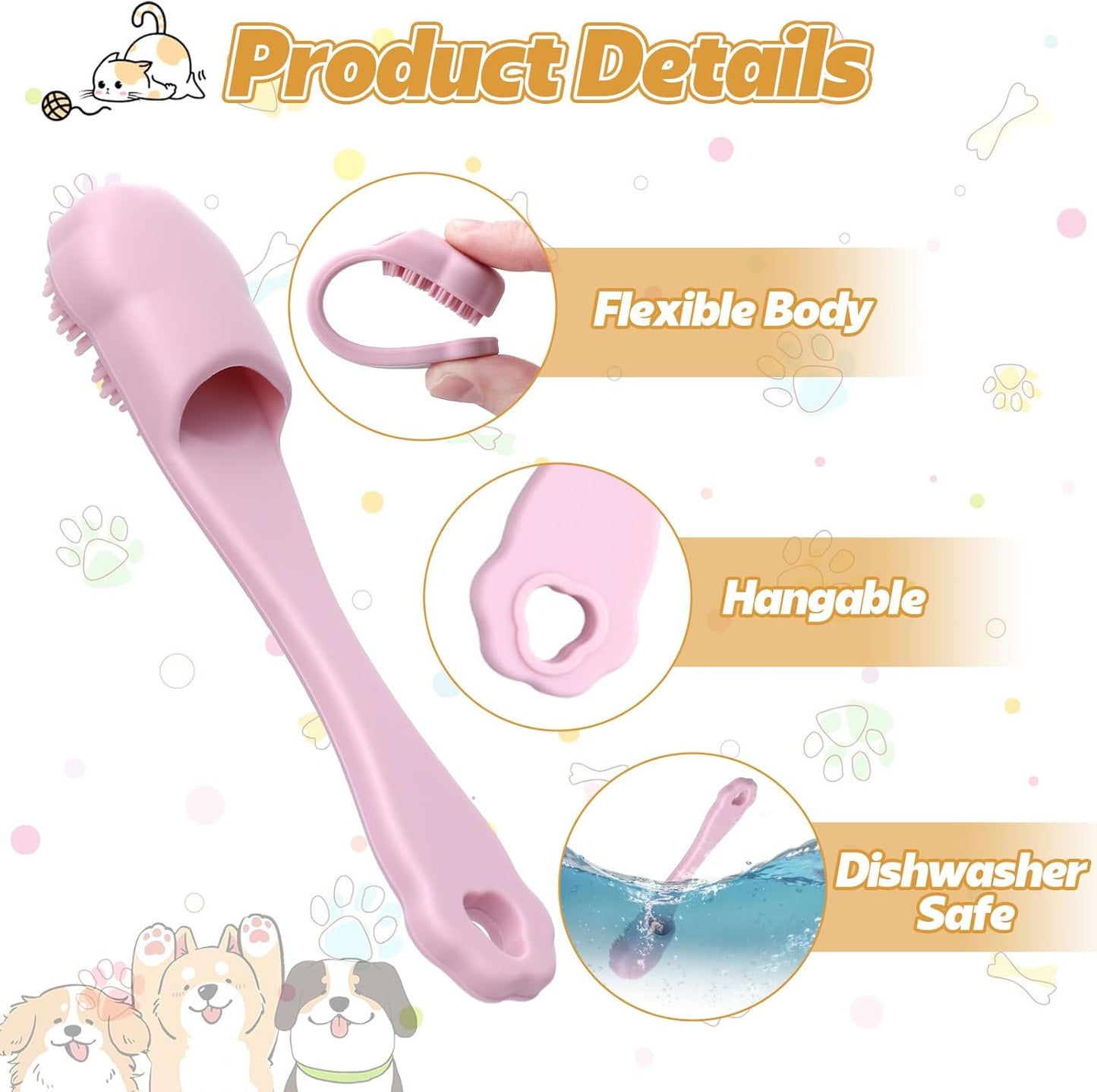 24 Pcs Silicone Finger Toothbrush for Dogs Cats Soft Bristles Pet Tooth Brushing Kit Gentle Dental Care Kits Teeth Cleaning Supplies Bulk for Large and Small Dogs Cats Puppy