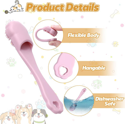 24 Pcs Silicone Finger Toothbrush for Dogs Cats Soft Bristles Pet Tooth Brushing Kit Gentle Dental Care Kits Teeth Cleaning Supplies Bulk for Large and Small Dogs Cats Puppy