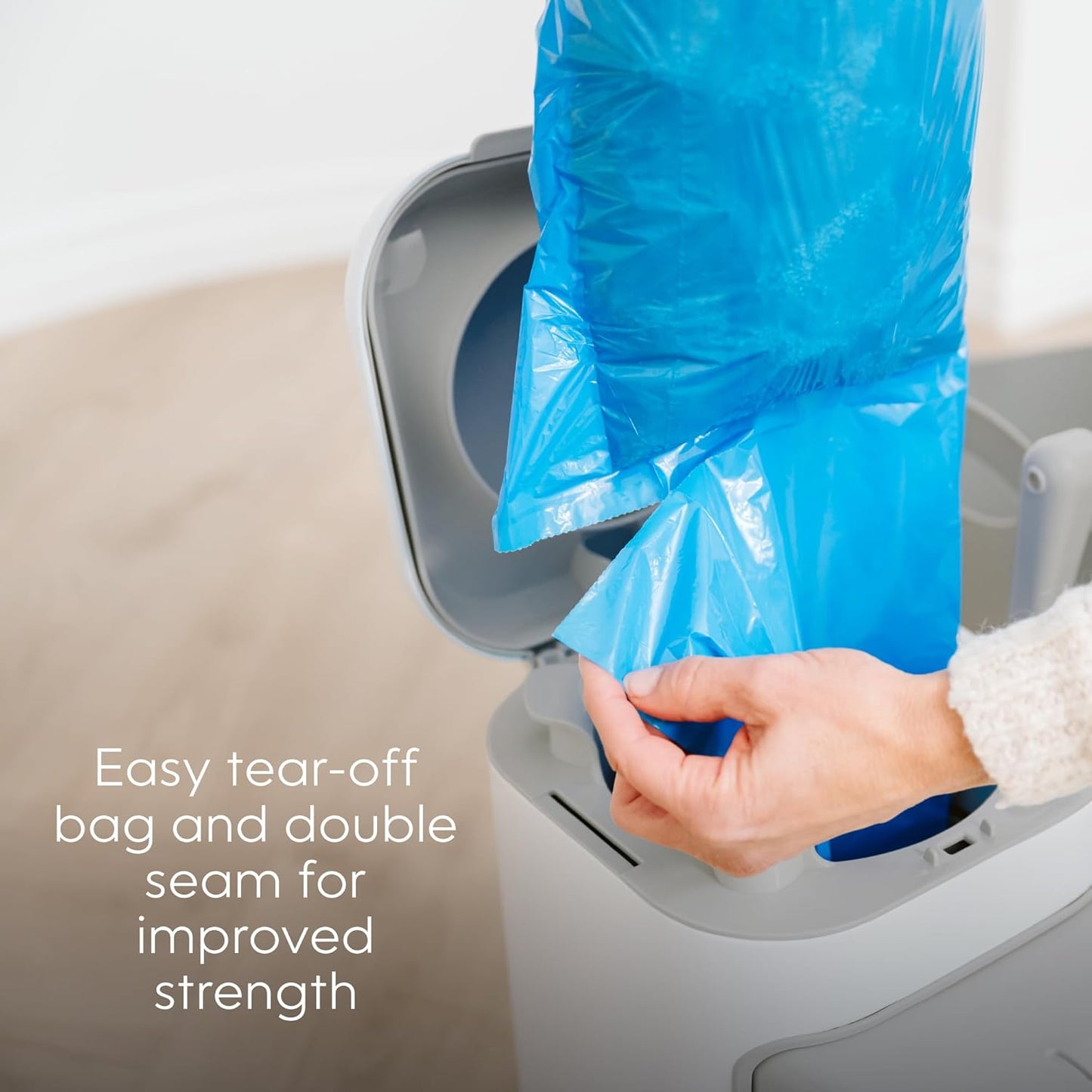 Litter Genie Easy Roll Refill Bags (1-Pack) | Up to 6 months of supply in 1 Roll of 24 tear-off Bags | Ultimate Odor Control Cat Litter Bags