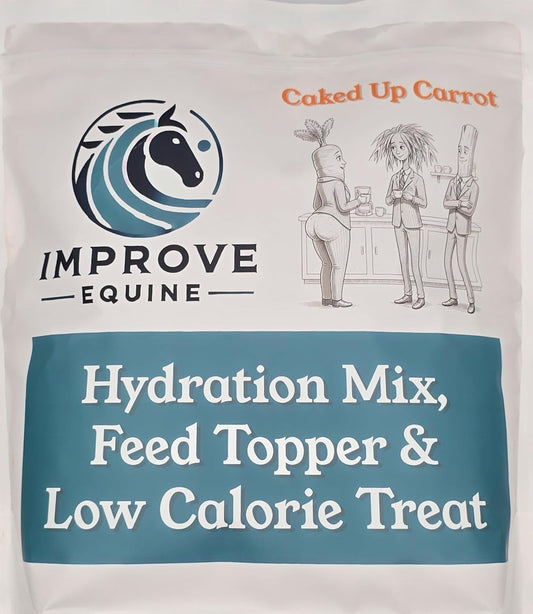 Low Calorie Hydration, Feed Topper & Treat | Safe, NO Electrolyte/Salt for Daily Intake | No Sugar Added (2LB Bag (100 Servings), Caked Up Carrot - Carrot, Cinnamon & Oat)