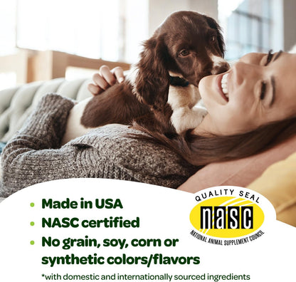 Probiotic Chews for Dogs Gut Health | Tasty Pre and Probiotics for Dogs Digestive Health with Pumpkin Dog Probiotics and Digestive Enzymes | NASC Certified & Made in The USA | 60 Chews