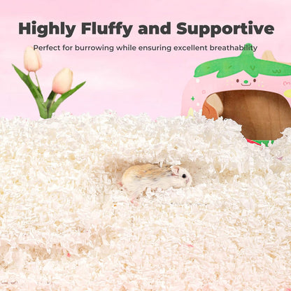 mini&moe Hamster Bedding 50L: Dust-Free and Odor Control Moisture Absorbent Natural Paper Small Pet Bedding - for Guinea Pigs, Hamsters, Chinchilla,Rabbits,Rat,Ferret, and Gerbil, 50 Liters