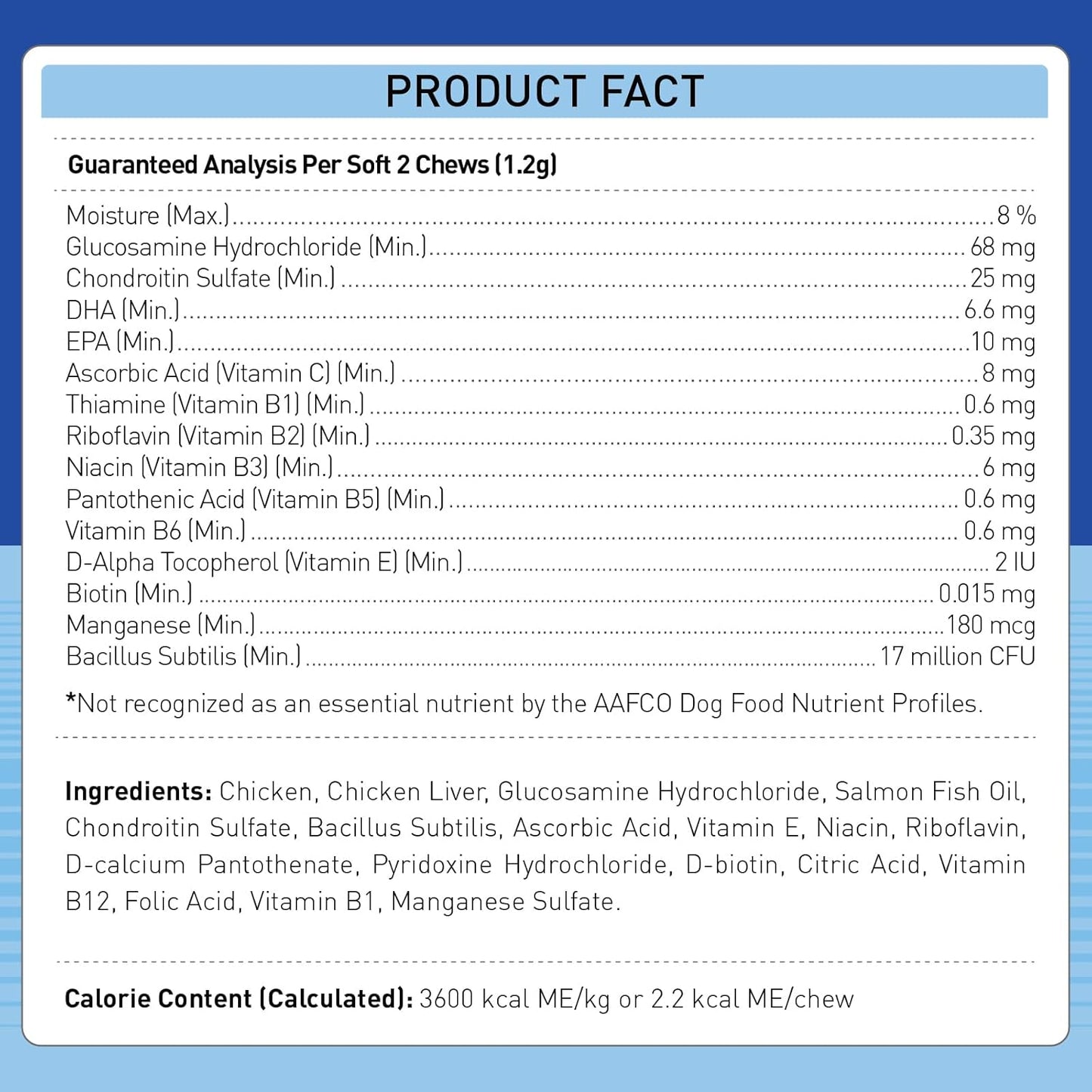 Freeze-Dried Dog Multivitamin – Probiotics, Glucosamine, Omega-3, Vitamins & Minerals for Immune, Joint, Skin & Coat Support – 200 Chews