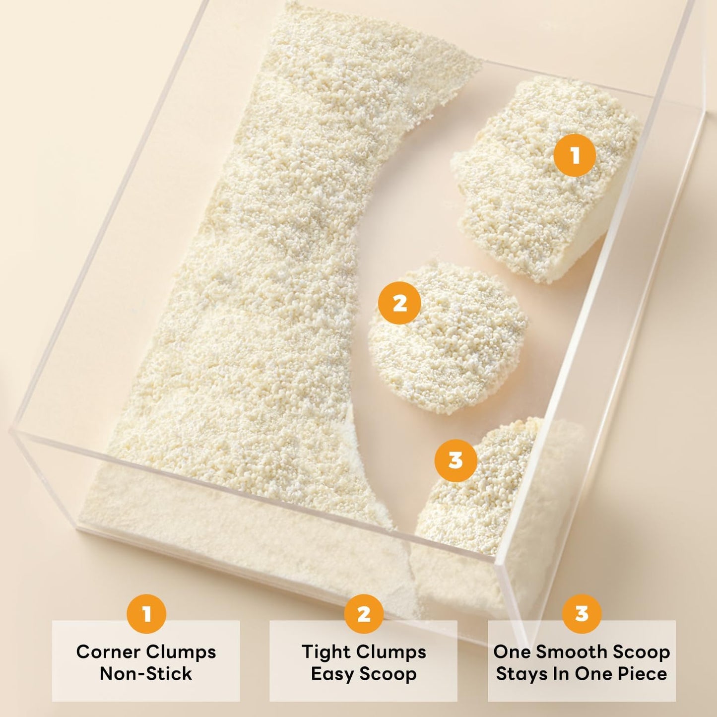 Premium Cat Litter, Non-Stick Strong Clumping Cat Litter, 100% Natural Cassava Kitty Litter, Multi-Cat/Unscented Dust-Free/Odor Control/Ultra Absorbent/Less Scattering - 9 lbs - 1 Pack