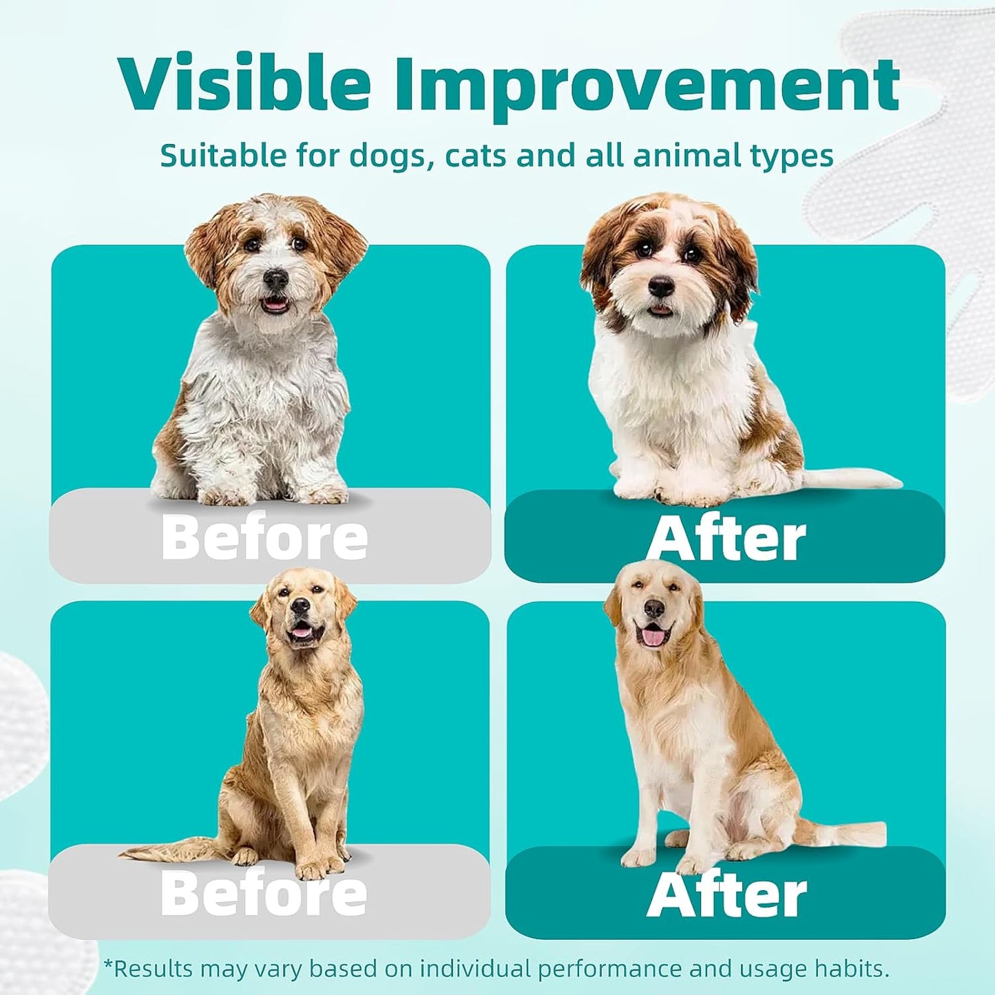 [10 Count] No-Rinse Pet Glove Wipes – 5-Finger Design, Coconut Oil & Aloe, Hypoallergenic Grooming Mitts for Dogs & Cats