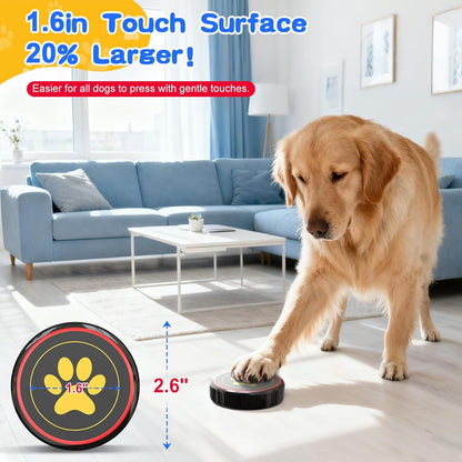 ChunHee Dog Door Bell for Potty Training – Wireless Doggie Doorbell to Go Outside, 1.6in Touch Surface, Easy for Puppy & Adult Dogs, IP55 Waterproof, 500FT Range, 55 Ringtones, Adjustable Volume