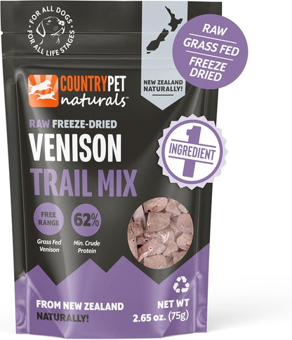 Freeze-Dried Venison Dog Treats, 6-case