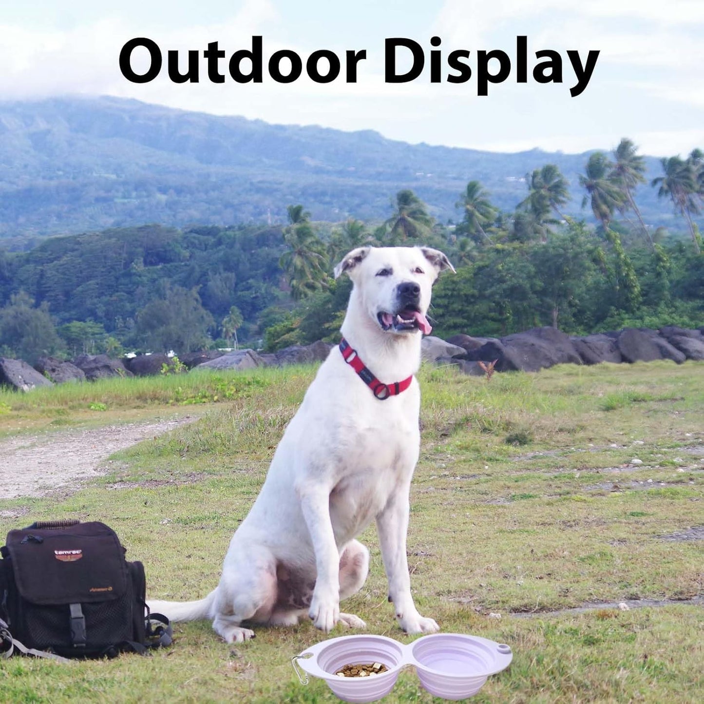 Dog Lick Bowl Mat Purple, Anxiety Relief Lick Mat for Pets, Silicone Slow Feeder Mat, Dishwasher Safe - Collapsible Dog Water Bowl