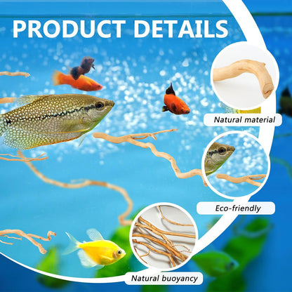 150g Natural Driftwood for Aquarium 12''-16'' Reptile Branches Terrarium Wood Long Driftwood for Aquarium Assorted Shapes Natural Decor