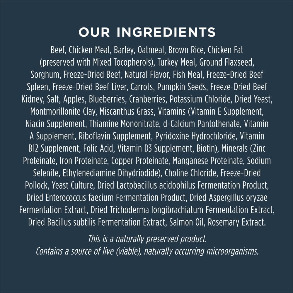 Instinct Raw Boost, Natural Dry Dog Food with Freeze Dried Pieces, High Protein, Whole Grain Recipe - Real Beef & Barley, 3.5 lb. Bag