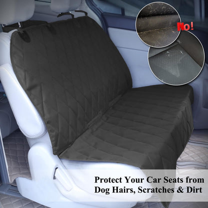 VIVAGLORY Dog Seat Belt + Dog Seat Cover, Chew Proof Waterproof Multi-Functional, Backseat Cover for Car