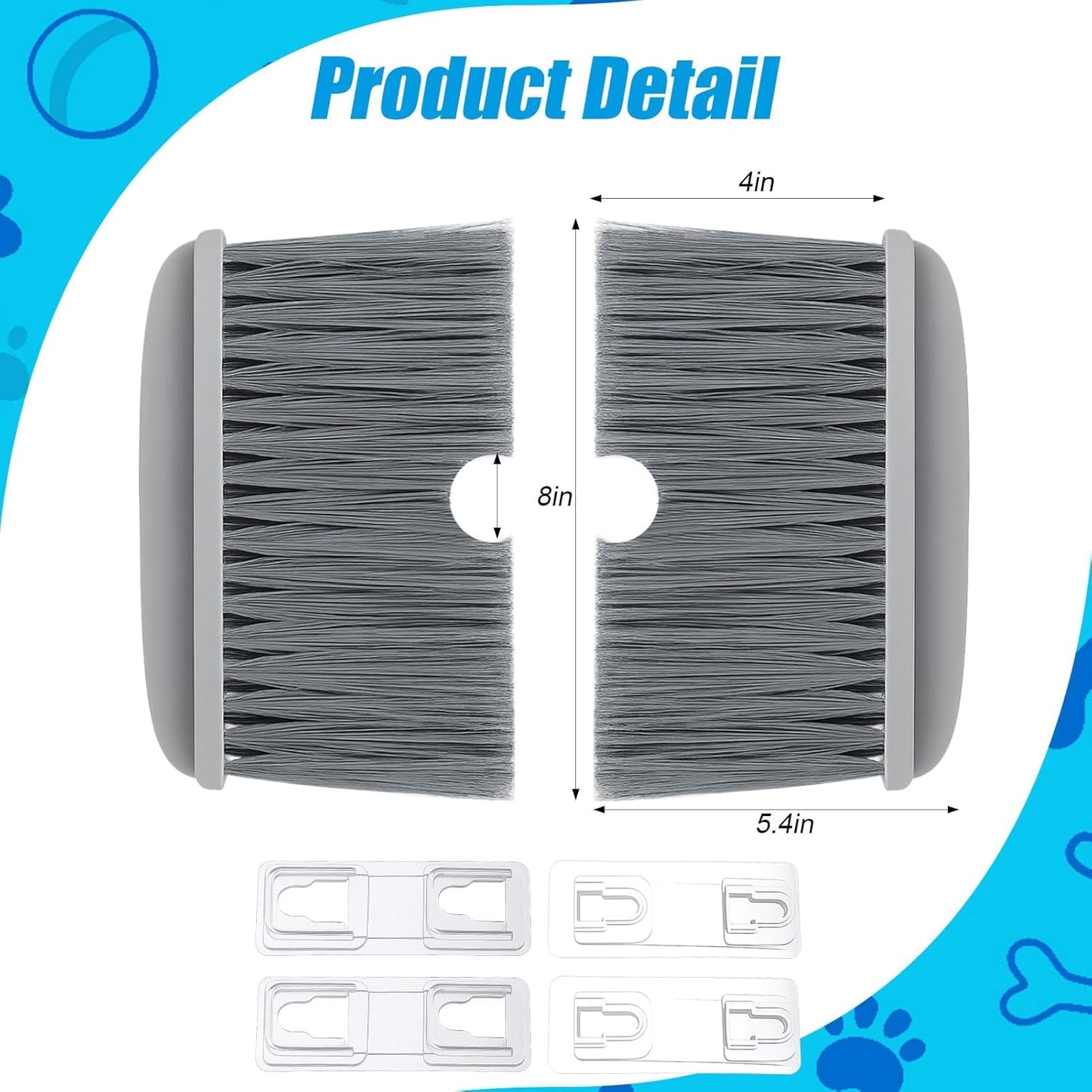 Mity rain Cat Litter Mat Broom for Litter and Cat Hair Remove, Easy to Clean Litter Box Accessories with Broom Design, Gift for People Who Love Cats