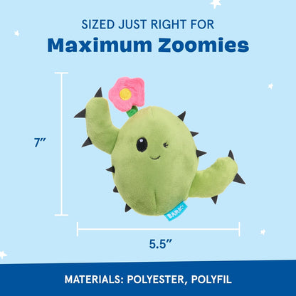 Barkbox Consuela The Cactus 2-in-1 Interactive Plush Dog Toy - Squeaky Dog Chew Toy with Crinkle Layers - for Large Dogs and Puppies