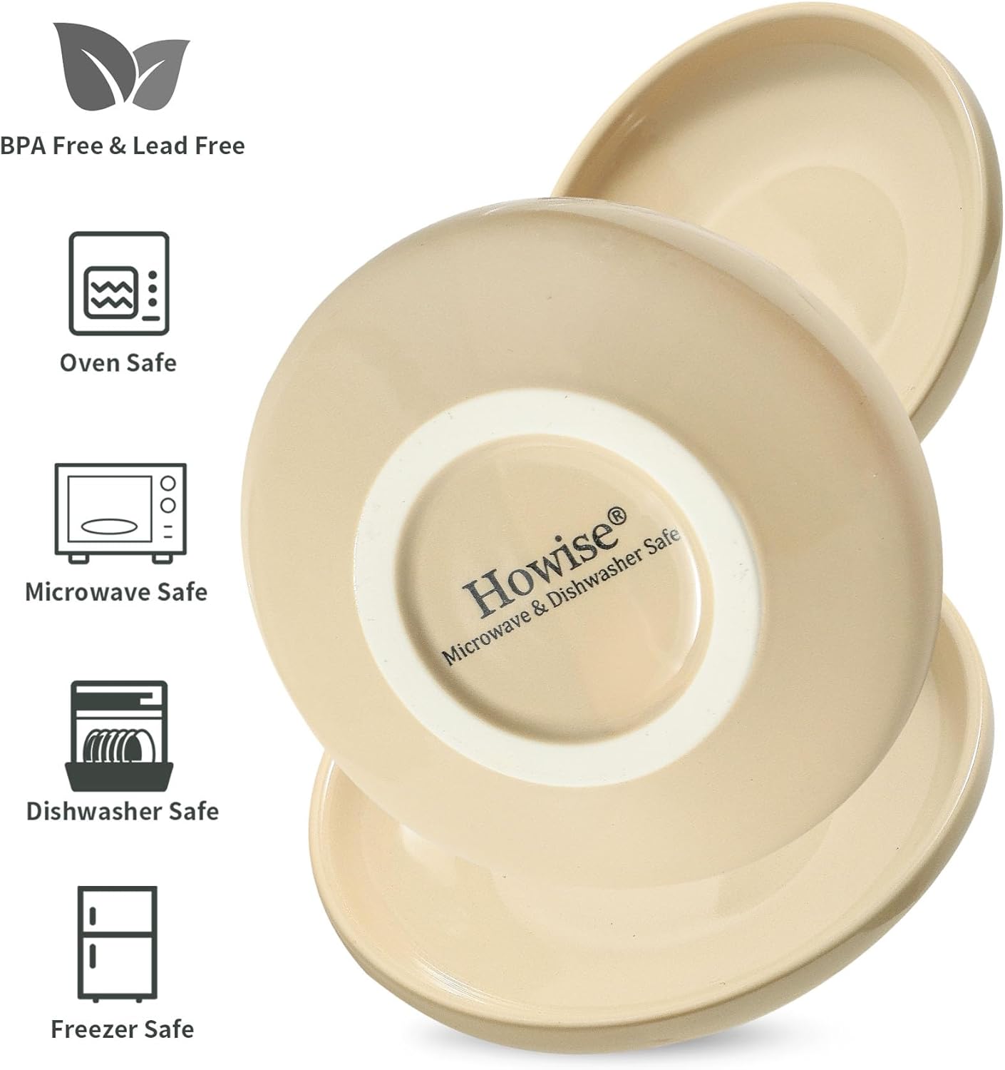 3 PCS Ceramic Cat Bowls, 5.5 in Pet Food Bowl Cat Dishes for Food and Water, Small Dog Dish(Khaki)