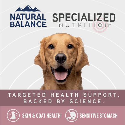 Natural Balance Specialized Nutrition Dry Dog Food with Salmon and Oatmeal for Dogs, Sensitive Skin & Stomach Dog Food, Natural Ingredients with Added Vitamins & Minerals - 22 lbs