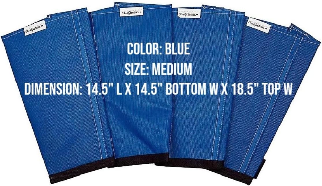 SHOOFLY Horse Leggins, Patented Loose Fitting Fly Boots, Breathable Plastic Mesh (Blue/Medium)