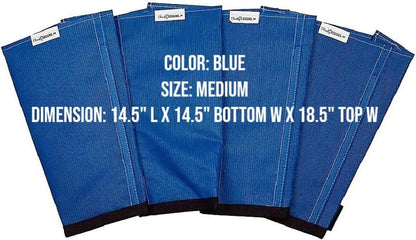 SHOOFLY Horse Leggins, Patented Loose Fitting Fly Boots, Breathable Plastic Mesh (Blue/Medium)