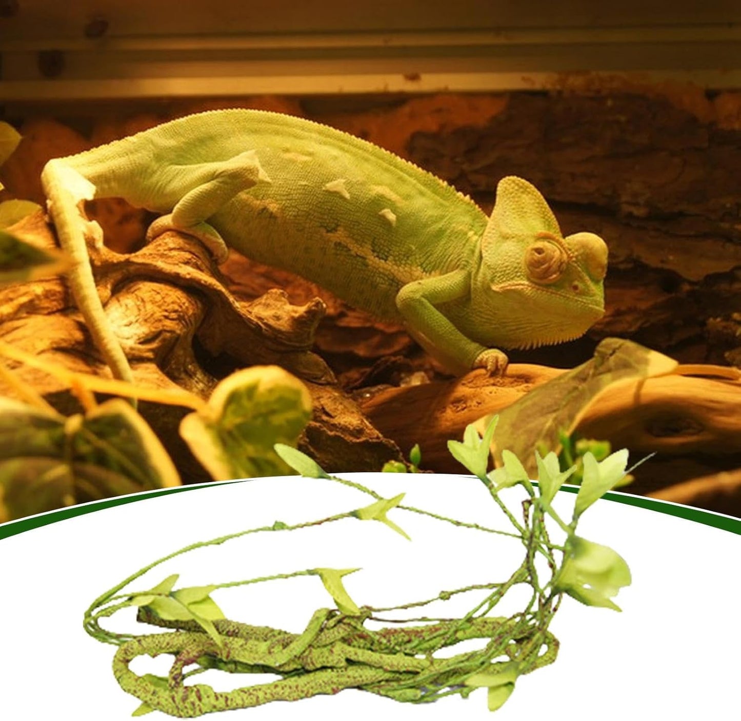 Reptile Vines For Terrarium, Reptile Plants For Terrarium, Fake Natural Enrichment Hides Plants Vines For Leopard Gecko Chameleon Turtle Hermit Crab