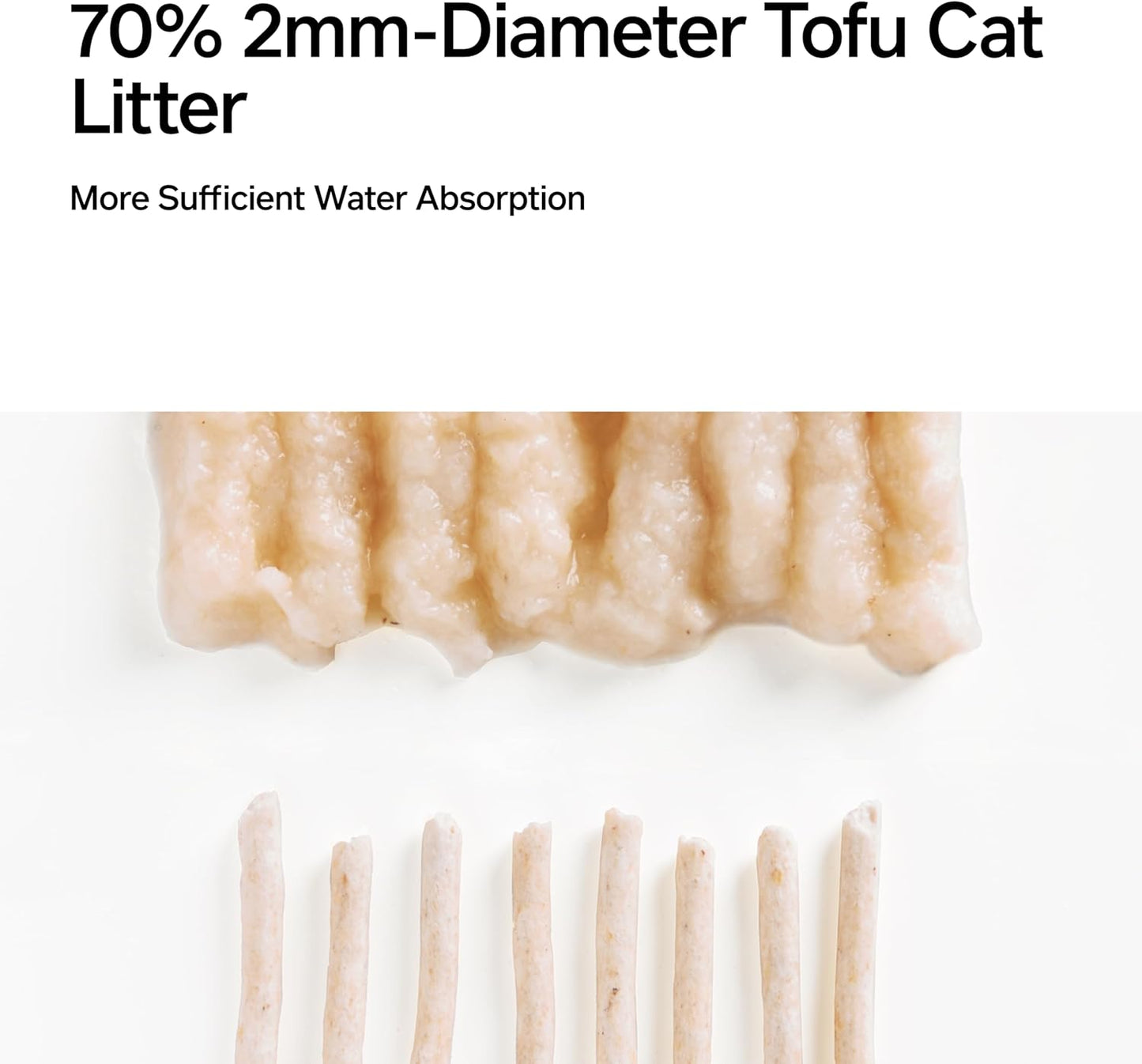 pidan Tofu Cat Litter Clumping,Flushable,Ultra Absorbent and Fast Drying, 100% Natural Ingredients Litter,Solubility in Water,Really Dust-Free,Less Scattering (5.3lb×1bag)