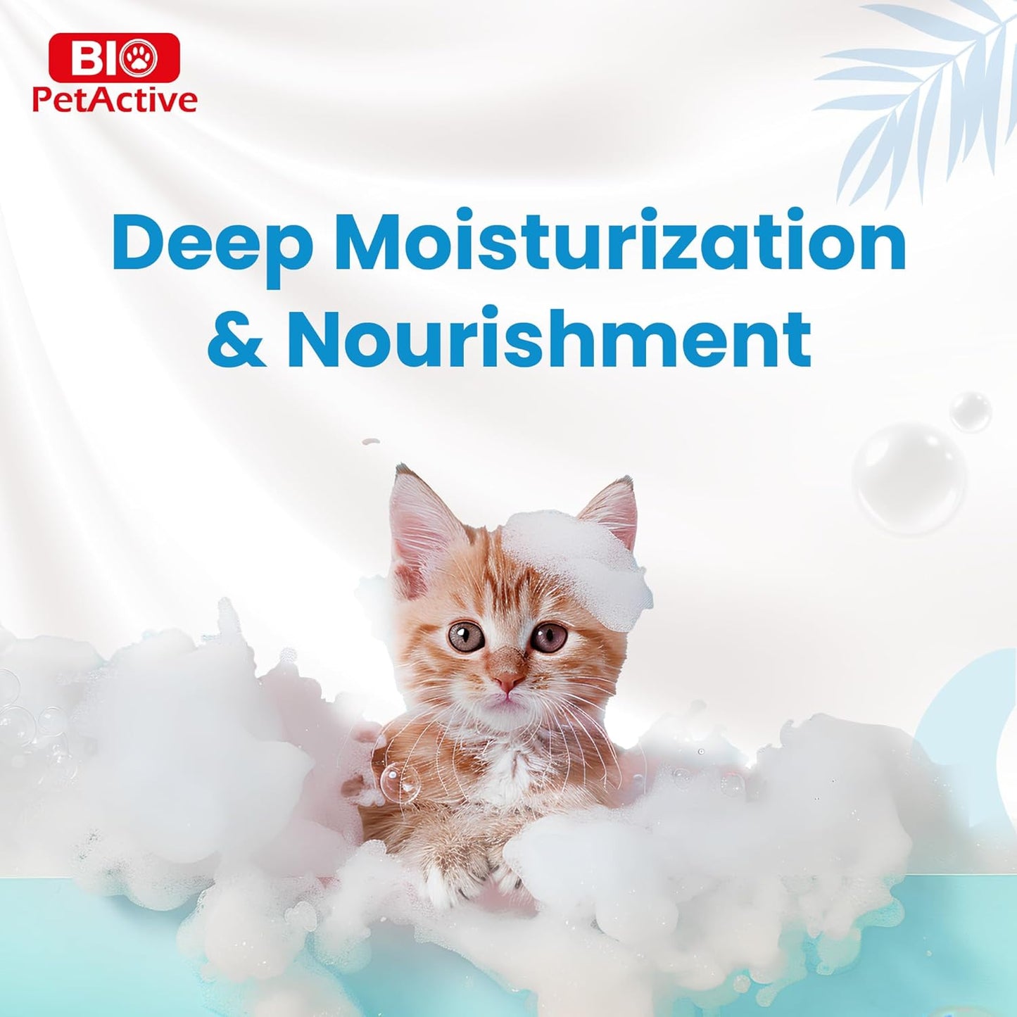 Bio PetActive Cat Shampoo with Natural Aloe Vera Extract | Itch Relief, Sensitive Skin & Coat Care – Deshedding & Moisturizing Formula | Veterinary Formulated, Paraben Free, pH Balanced | 13.53 Fl Oz