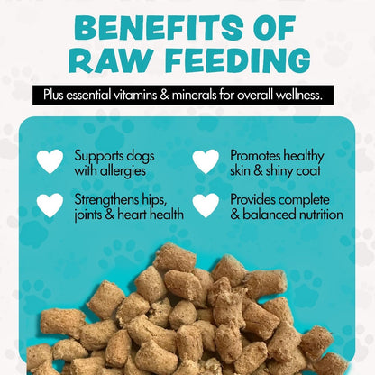 Freeze Dried Dog Food for Small & Large Breeds Dogs, 6 Oz Beef Dog Food Toppers for Picky Eatres, Made in USA - Grain Free & All Natural Freeze Dried Dog Treats Made with 96% Meat Organs