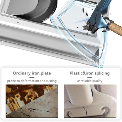 [Petoas] 3-Flaps Heavy-Duty Dog Door, Rust Proof Aluminum Alloy Frame, Extreme Weather Dog Door Can Block Wind, Snow, and Rainwater Intrusion (Silvery White, Large for Door)