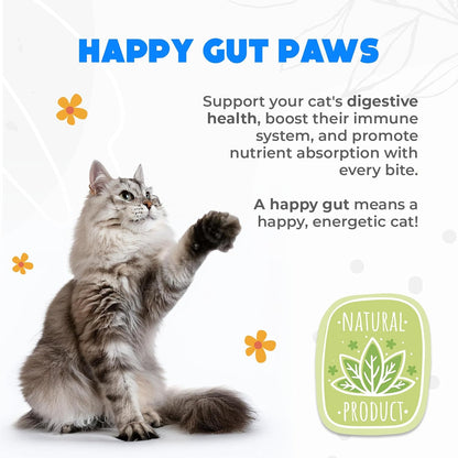 Probiotics for Cats Chews 200PCs - Digestive, Gut Health & Diarrhea Support - Probiotic Chews for Feline - Expert Approved US Formula with Cat Probiotics, Enzymes & Natural Ingredients - Salmon