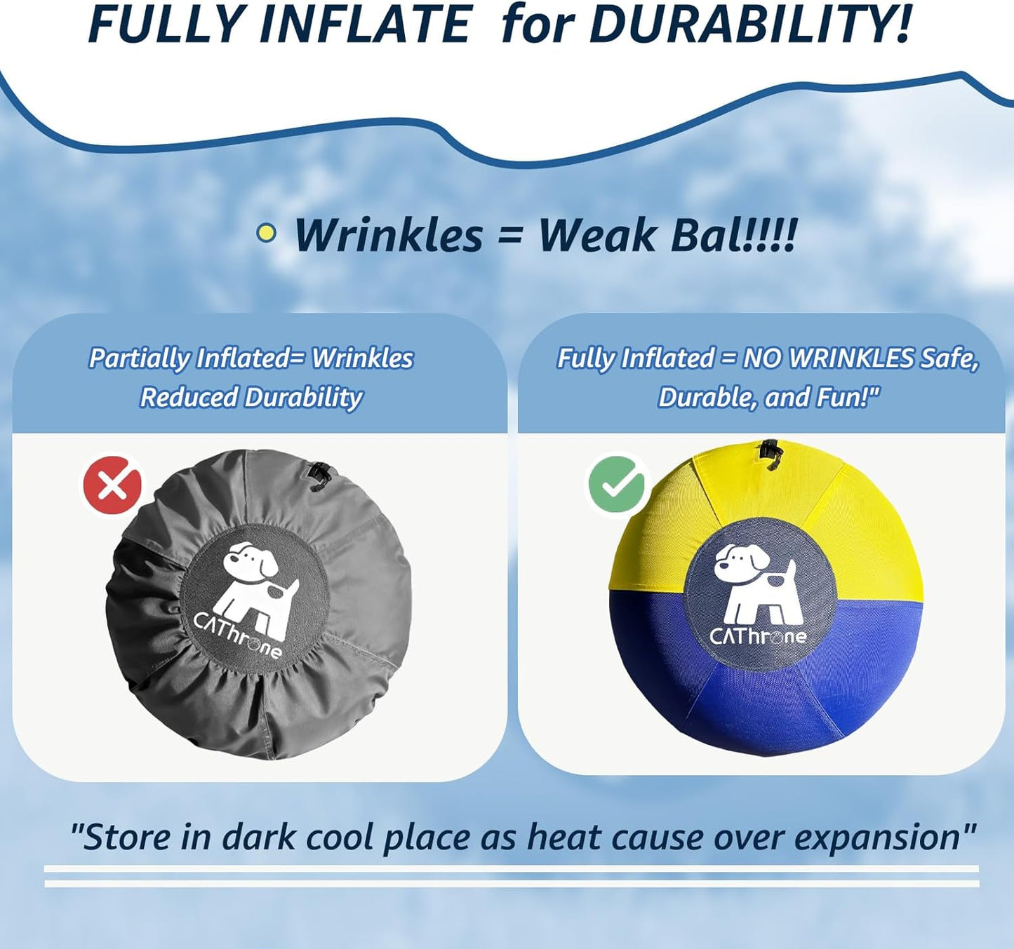 18/25 Inch Durable Herding Ball for Dogs - Rip-Resistant 1860D Oxford Fabric Cover, High-Energy Relief Chew Toy for Australian Shepherd, Border Collie, Large Breed Dogs (25" Herding Ball Set)