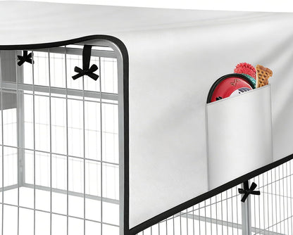 Dog Kennel Cover, 210D Oxford Tarp, Waterproof Privacy Enclosure for Large Outdoor Crates, Patio Picnic Camping Backyard Shade Protection Weather Shield, Sturdy Build for Daily Outdoor Use