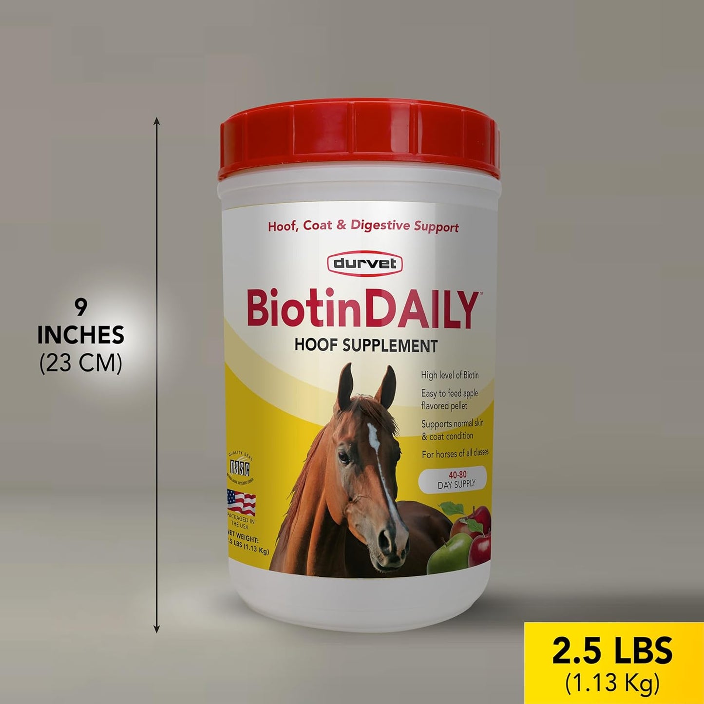 Durvet 01 0027 Biotin Daily Horse Hoof Care, 2.5 lb