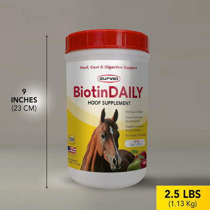Durvet 01 0027 Biotin Daily Horse Hoof Care, 2.5 lb