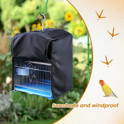 Bird Cage Cover for Night, Bird Cage Cover Shield, Black-Out Birdcage Cover, Good Night Windproof Light-Proof Cage Accessories for Parakeets Lovebirds Parrot (Only Covers)