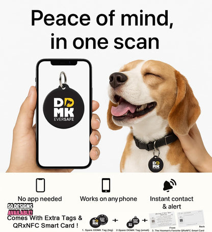 DDMK Smart Pet ID Tag with QR Code – Digital Pet Profile-38-LOVED & ADORED-38