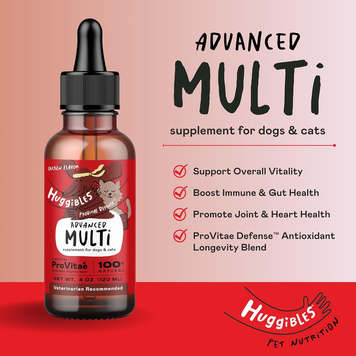 Advanced Multi Liquid Concentrate Vitamin for Dogs & Cats, 4oz
