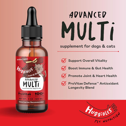 Advanced Multi Liquid Concentrate Vitamin for Dogs & Cats, 4oz